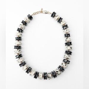 NWT. Zara Ecru/Black Combination Bead Necklace.